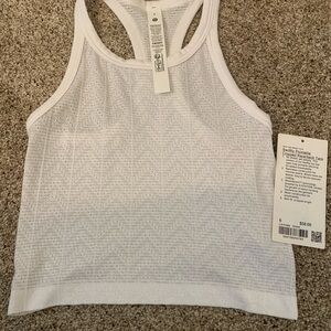 NWT Lululemon Swiftly Pointelle Cropped Racerback Tank